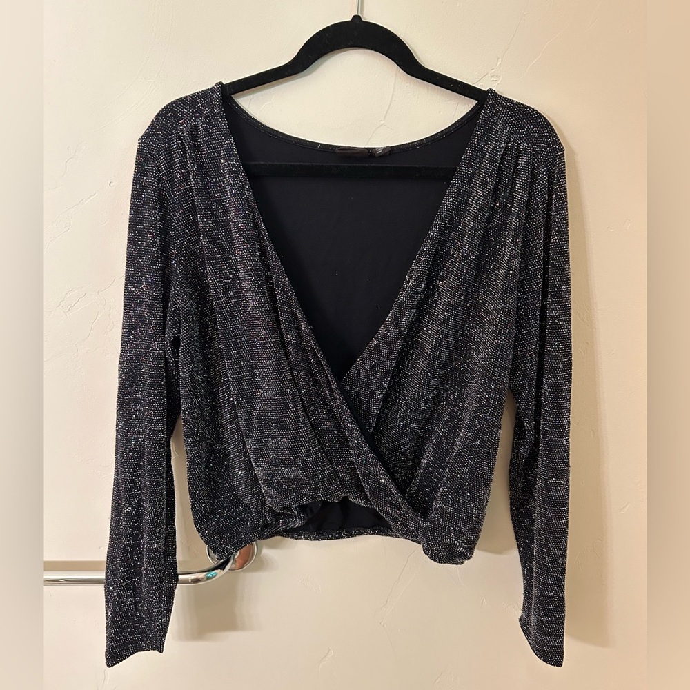 nordstrom sparkly black top